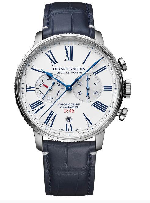 Ulysse Nardin Marine Torpilleur Annual Chronograph White Limited Edition 44mm Replica Watch Price 1533-320LE-0A-175/1B